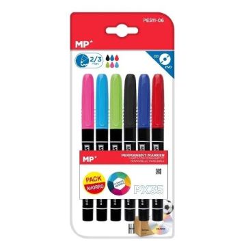 Marker permanentny 2,0/3,0mm 6szt
