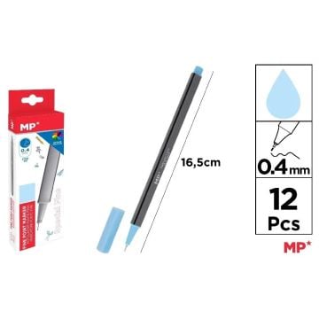 Cienkopis 0.4mm błękitny (12szt)
