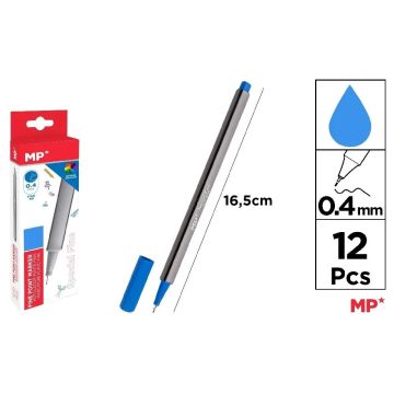 Cienkopis 0.4mm niebieski (12szt)