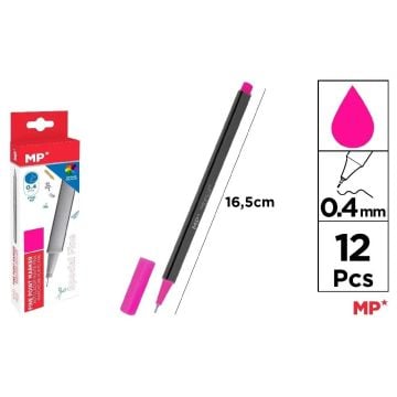 Cienkopis 0.4mm fuksja (12szt)