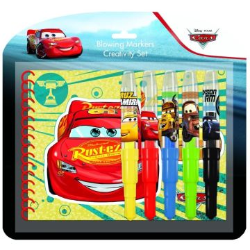 Zestaw markery Cars 5szt + notes +szablon
