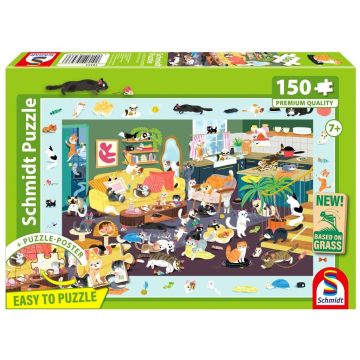 Puzzle PQ 150 Wszędzie koty G3