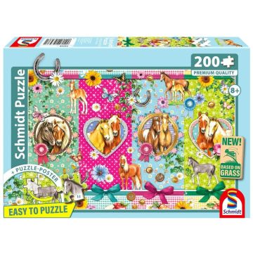 Puzzle PQ 200 Szczęśliwe konie G3