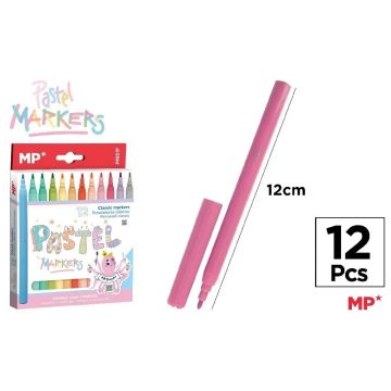 Flamastry pastel 12 kolorów