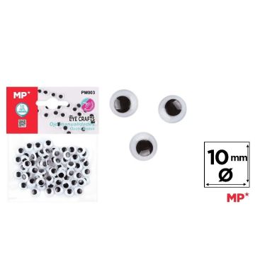 Oczy ruchome samoprzylepne 10mm
