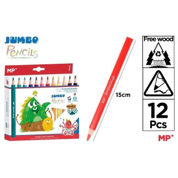 Kredki ołówkowe Jumbo 12 kolorów