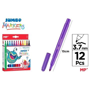 Flamastry Jumbo 12 kolorów
