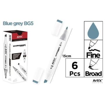 Marker Chromax z 2 końcówk. blue grey BG5 (6szt)