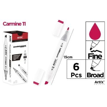 Marker Chromax z 2 końcówk. carmine 11 (6szt)