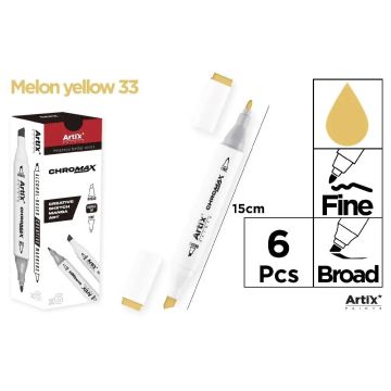 Marker Chromax z 2 końcówk. melon yellow 33 (6szt)