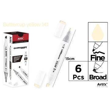Marker Chromax z 2 końcówk. yellow 141 (6szt)