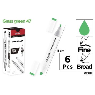Marker Chromax z 2 końcówk. grass green 47 (6szt)