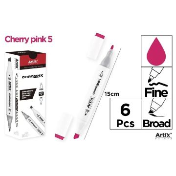 Marker Chromax z 2 końcówk. cherry pink 5 (6szt)