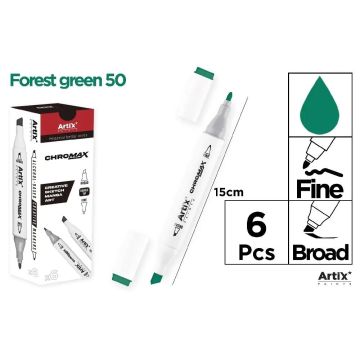 Marker Chromax z 2 końcówk. forest green 50 (6szt)