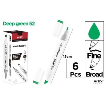 Marker Chromax z 2 końcówk. deep green 52 (6szt)