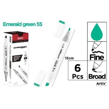 Marker Chromax z 2 końcówk. emerald green 55 (6szt