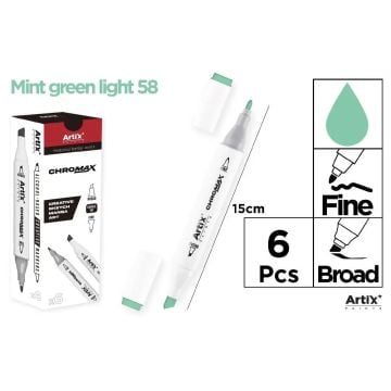 Marker Chromax z 2 końcówk. mint green 58 (6szt)