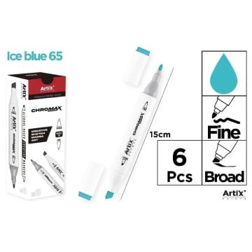 Marker Chromax z 2 końcówk. ice blue 65 (6szt)