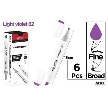 Marker Chromax z 2 końcówk. light violet 82 (6szt)