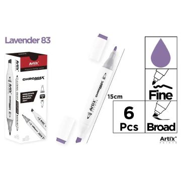 Marker Chromax z 2 końcówk. lavender 83 (6szt)