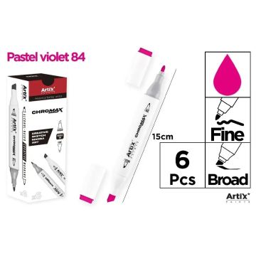 Marker Chromax z 2 końcówk. pastel violet 84 (6szt