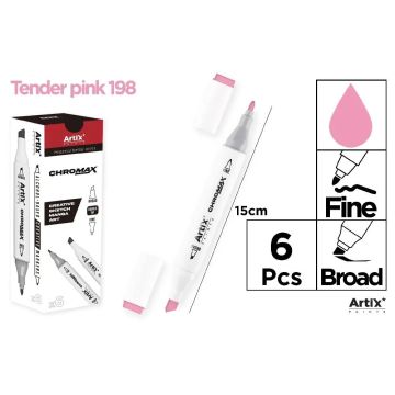 Marker Chromax z 2 końcówk. tender pink 198 (6szt)