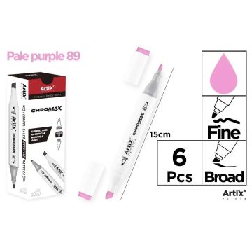 Marker Chromax z 2 końcówk. pale purple 89 (6szt)