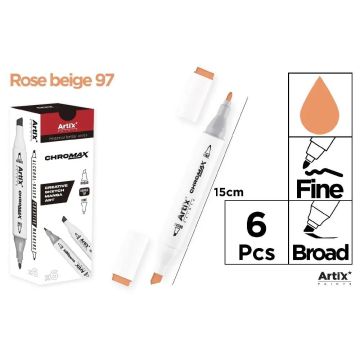 Marker Chromax z 2 końcówk. rose beige 97 (6szt)