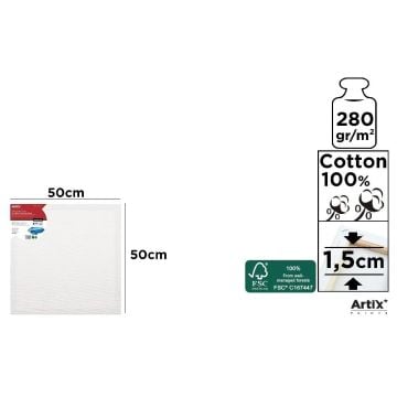 Podobrazie 50x50x1,5cm 280G/m2