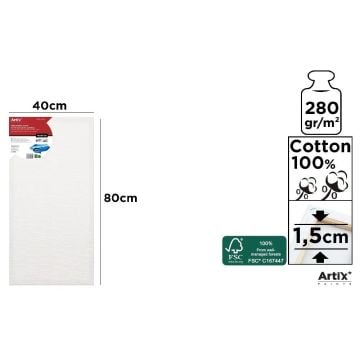 Podobrazie 40x80x1,5cm 280G/m2