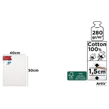 Podobrazie 40x50x1,5cm 280G/m2