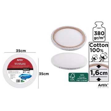 Podobrazie okrągłe 35x35x1.6cm 380G/m2