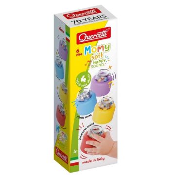 Klocki Momy Soft miękkie z grzechotką 4el