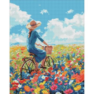 Diamentowa mozaika - Podróż w kwiatach 40x50cm