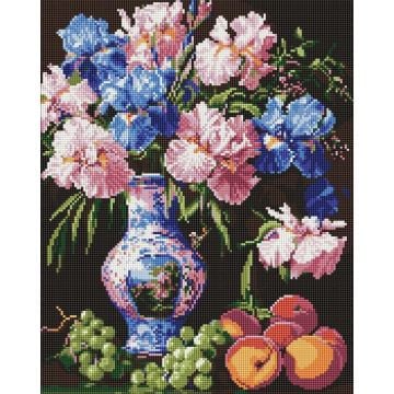 Diamentowa mozaika - Piękno irysów 40x50cm