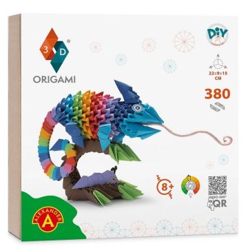 Origami 3D kameleon/chameleon ALEX