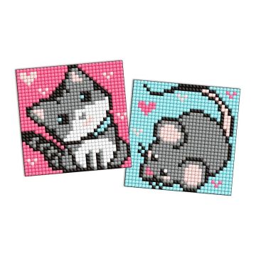 Diamentowa mozaika Kids naklejka - Szarzy.. 9x9cm