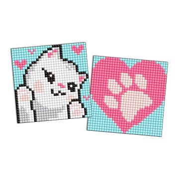 Diamentowa mozaika Kids naklejka - Białe łapy 9x9