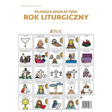 Plansza edukacyjna Rok liturgiczny z symbolami PCS