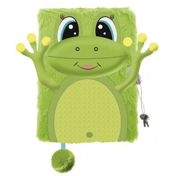 Pamiętnik A5/96K z kłódką 3D Happy frog
