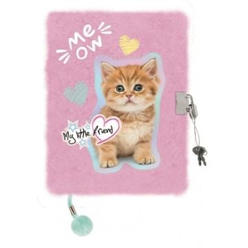 Pamiętnik A5/96K z kłódką Pastel kitty