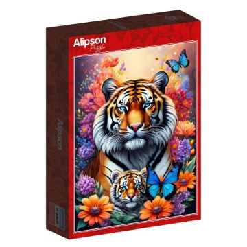 Puzzle 1000 Matczyna miłość- Tygrysy
