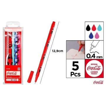 Cienkopis Coca Cola 0,4mm 5szt