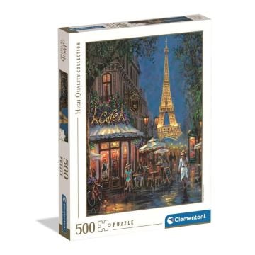 Puzzle 500 HQ Night At The Eiffel Cafe
