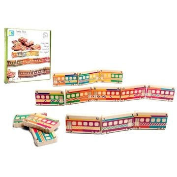 BS toys drewniany pociąg domino