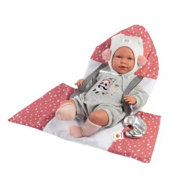 Lalka bobas Mimi płaczacą z nosidełkiem 42cm