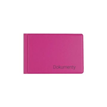 Okładka na dokumenty małe pink