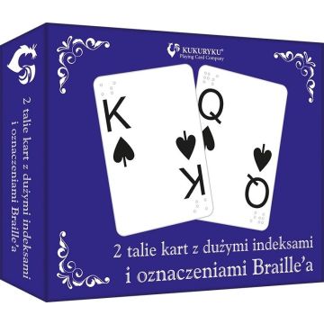 Karty z dużymi indeksami i znakami Braille'a