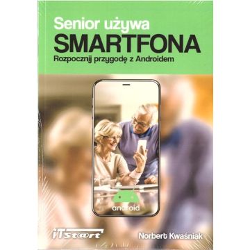 Senior używa smartfona