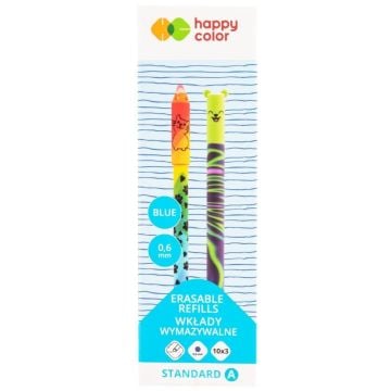 Wkłady wymazywalne niebieskie 0,6mm 3szt